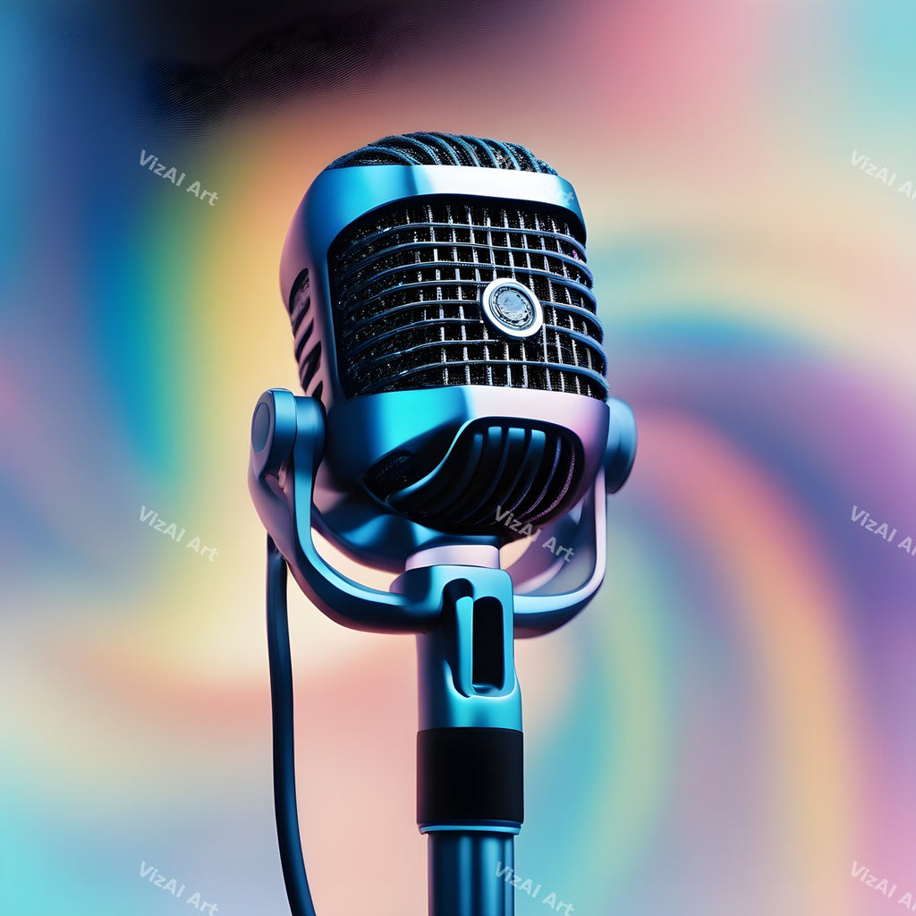 Rainbow Smoke Close-Up Microphone Art — print 10