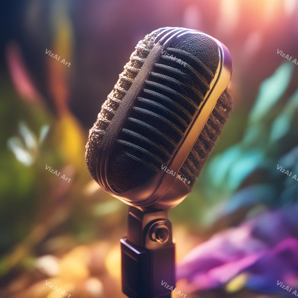 Rainbow Smoke Close-Up Microphone Art — print 12