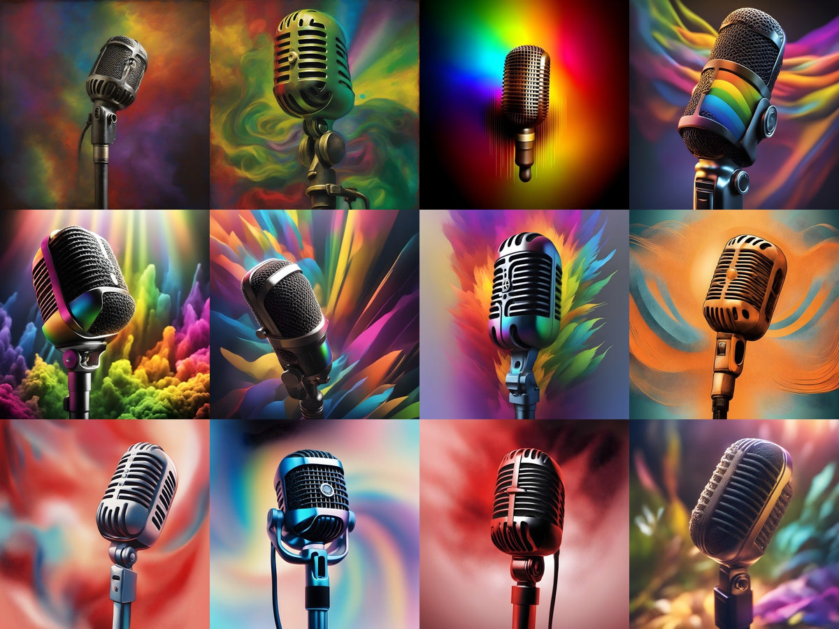 Rainbow Smoke Close-Up Microphone Art — Choose Your Print