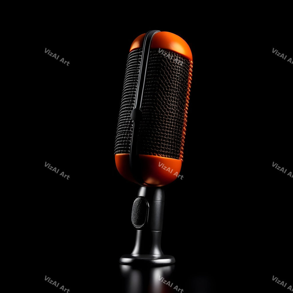 Midnight Glow Twin Microphone Art — print 9