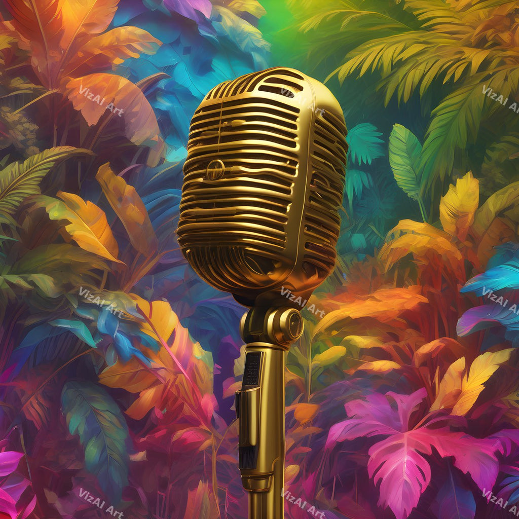 Jungle Sunbeam Microphone Art — print 2