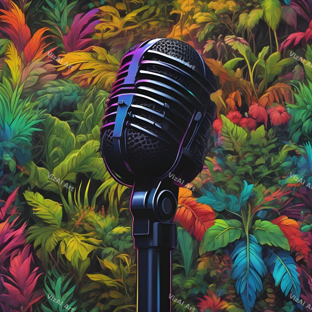 Jungle Sunbeam Microphone Art — print 3