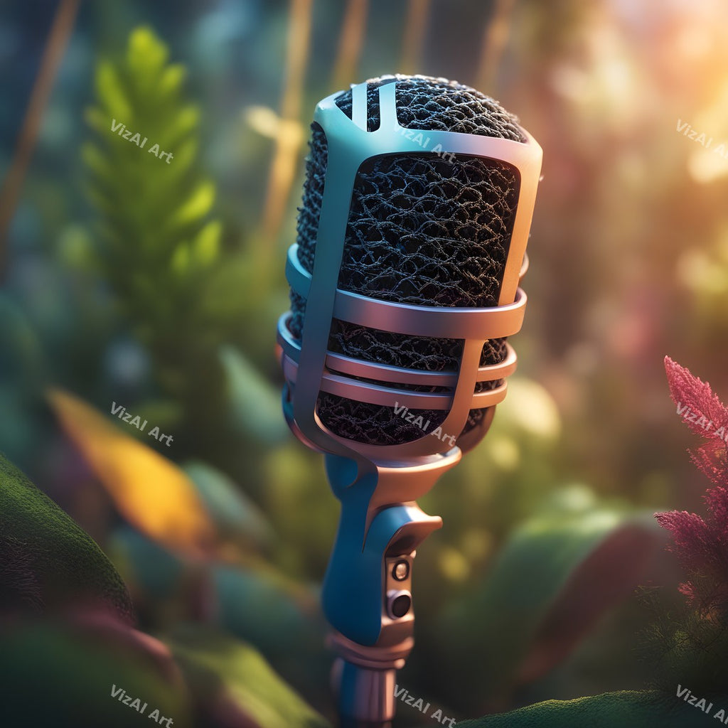 Jungle Sunbeam Microphone Art — print 5
