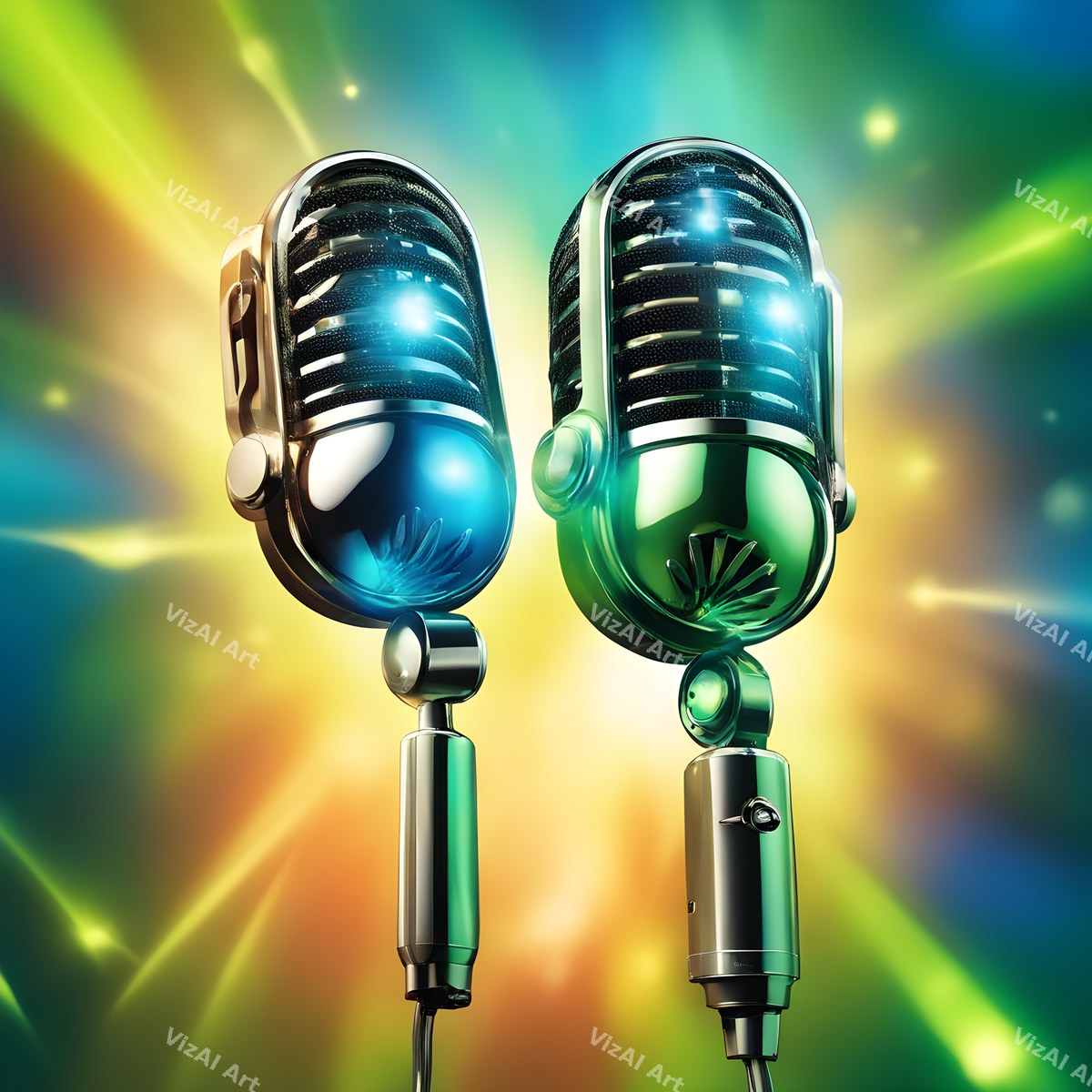 Jungle Sunbeam Microphone Art — print 6
