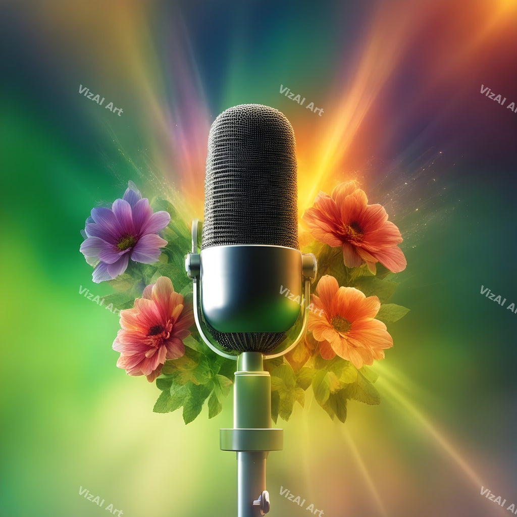 Jungle Sunbeam Microphone Art — print 8
