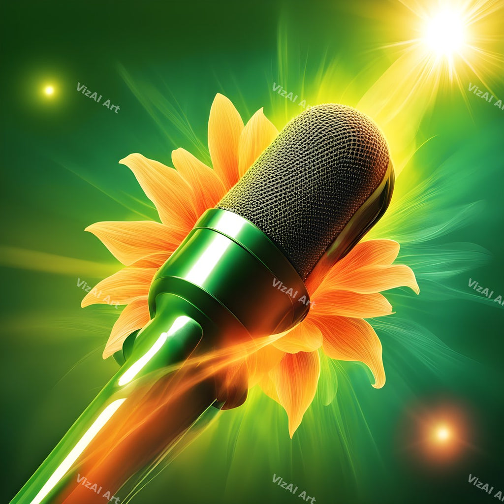 Jungle Sunbeam Microphone Art — print 10