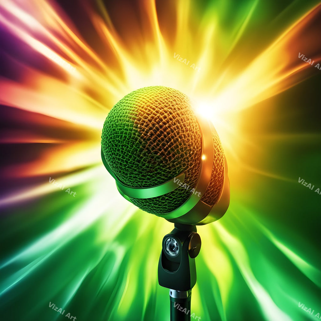 Jungle Sunbeam Microphone Art — print 12