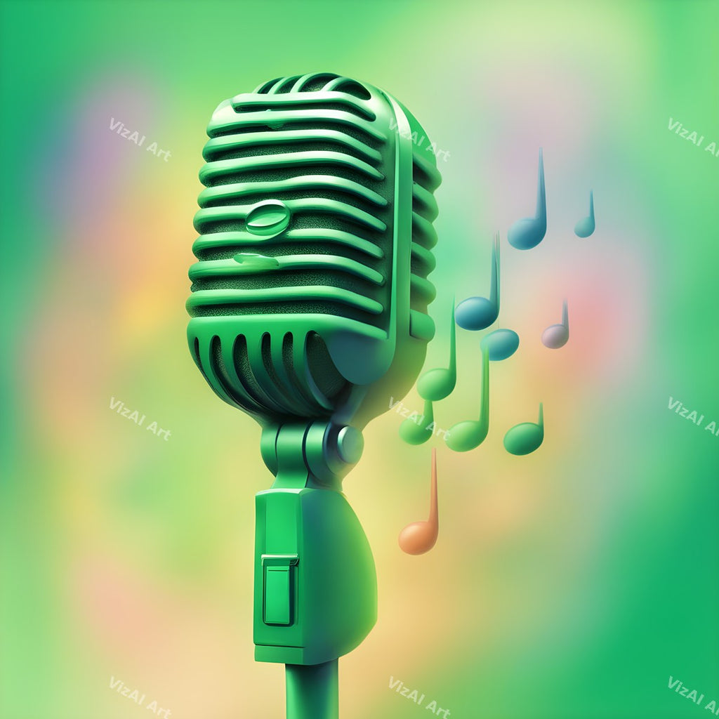 Pastel Haze Vintage Microphone Art — print 6