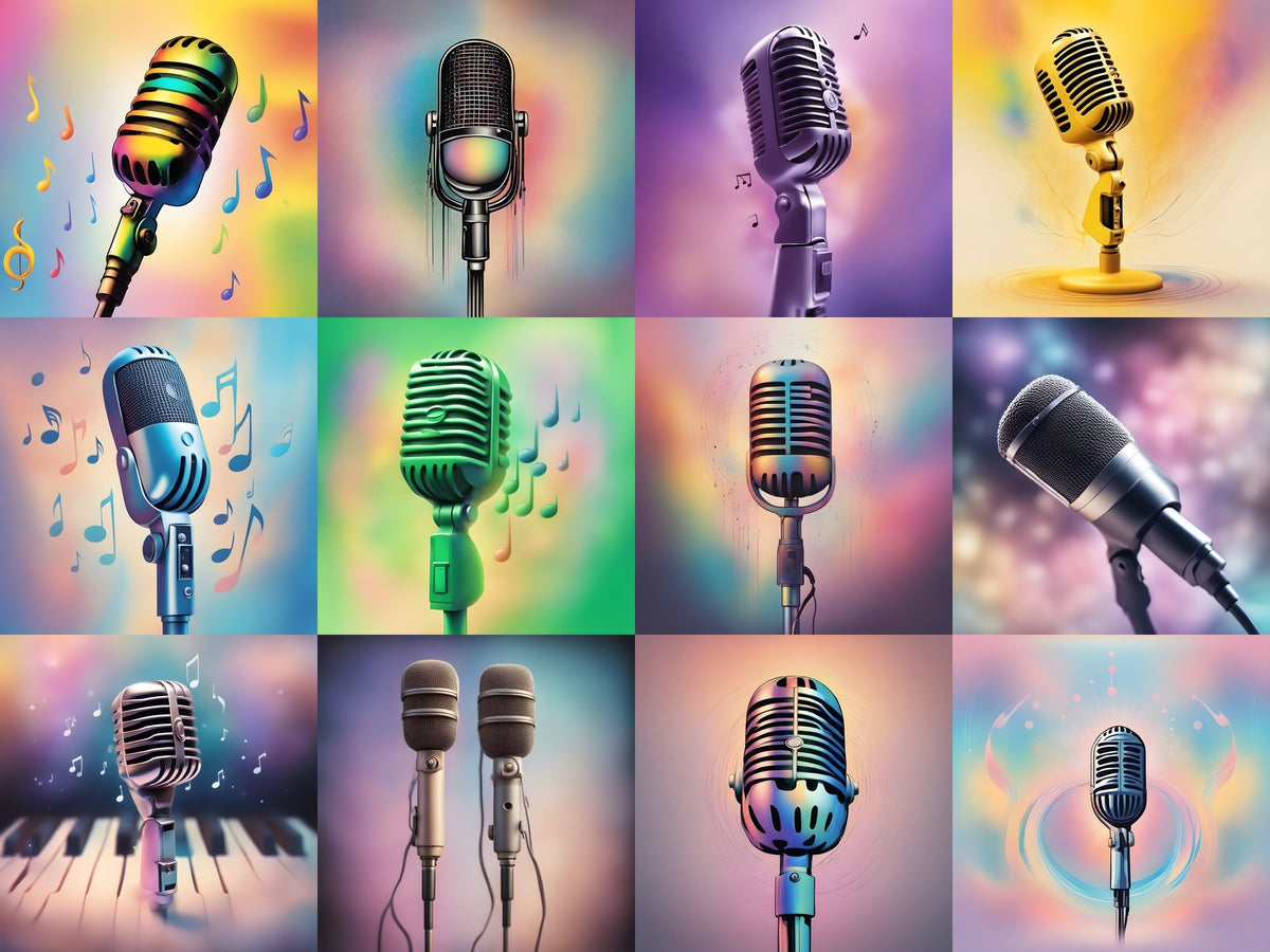 Pastel Haze Vintage Microphone Art — Choose Your Print