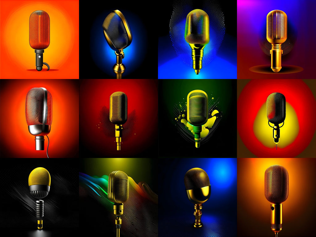 Golden Capsule Glow Microphone Art — Choose Your Print