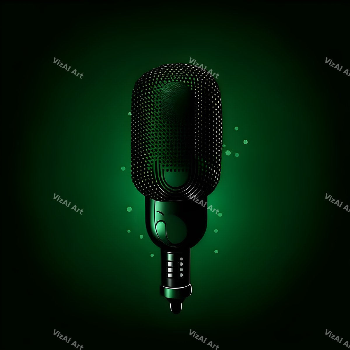 Midnight Colour Halo Microphone Art — print 4
