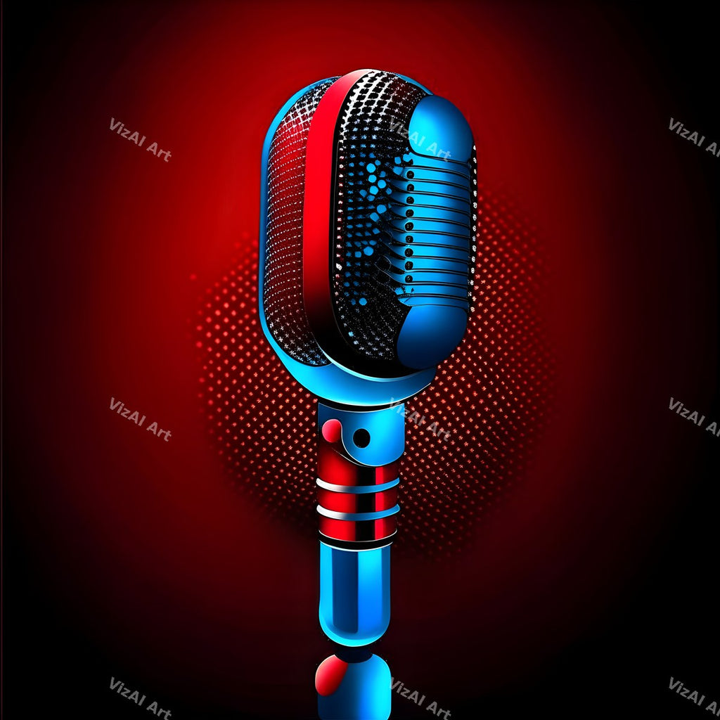 Midnight Colour Halo Microphone Art — print 5