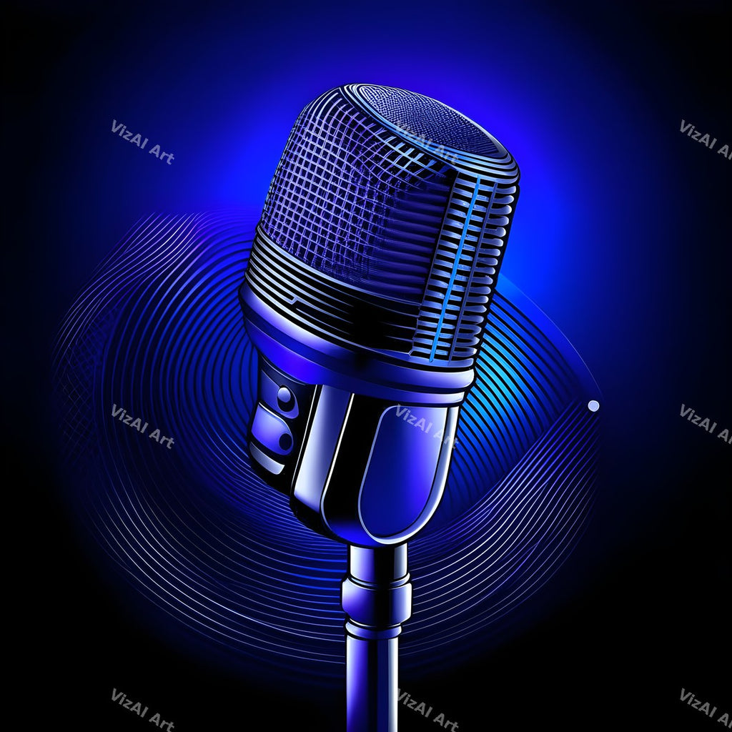 Midnight Colour Halo Microphone Art — print 6