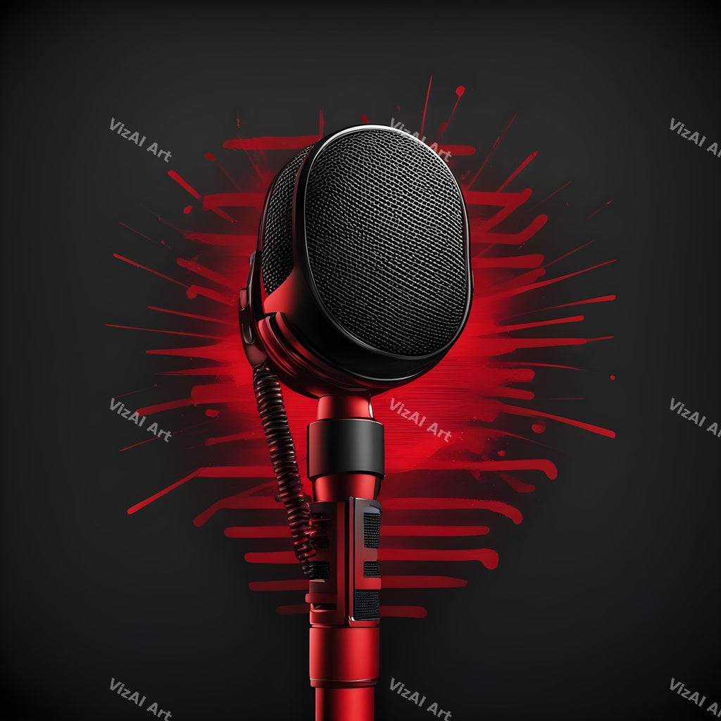 Midnight Colour Halo Microphone Art — print 7