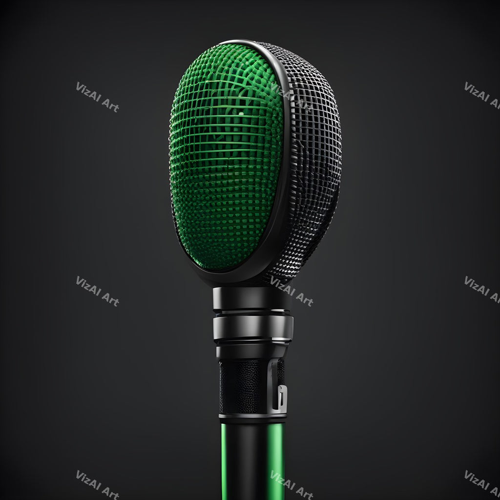 Midnight Colour Halo Microphone Art — print 8