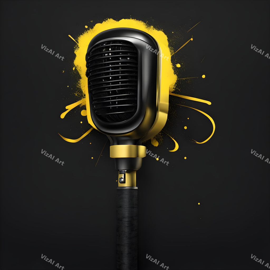 Midnight Colour Halo Microphone Art — print 9