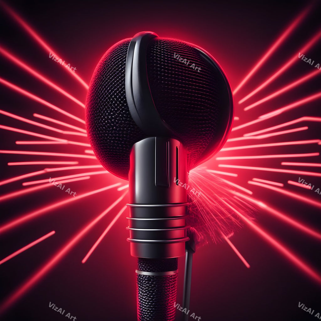 Midnight Colour Halo Microphone Art — print 12