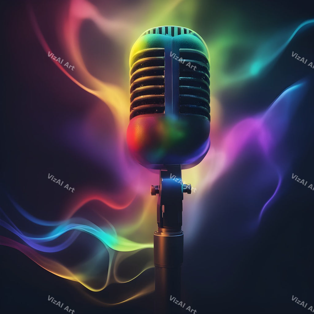 Misty Forest Microphone Art — print 4