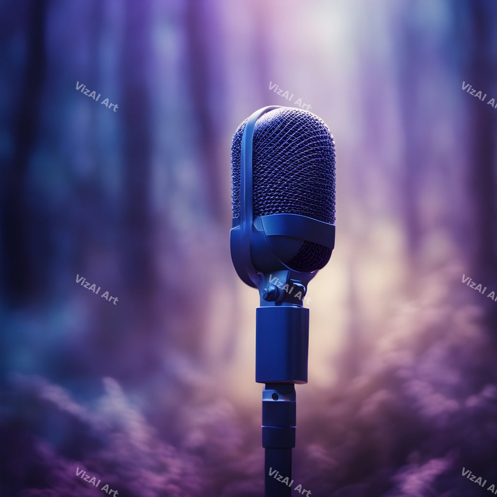 Misty Forest Microphone Art — print 5