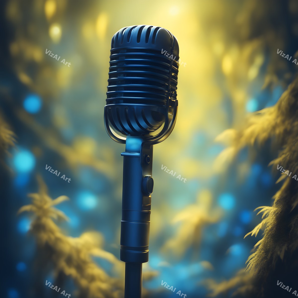 Misty Forest Microphone Art — print 6