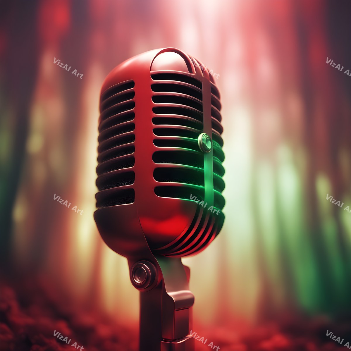 Misty Forest Microphone Art — print 8