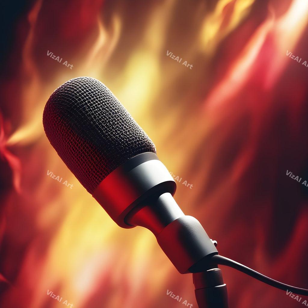 Misty Forest Microphone Art — print 9