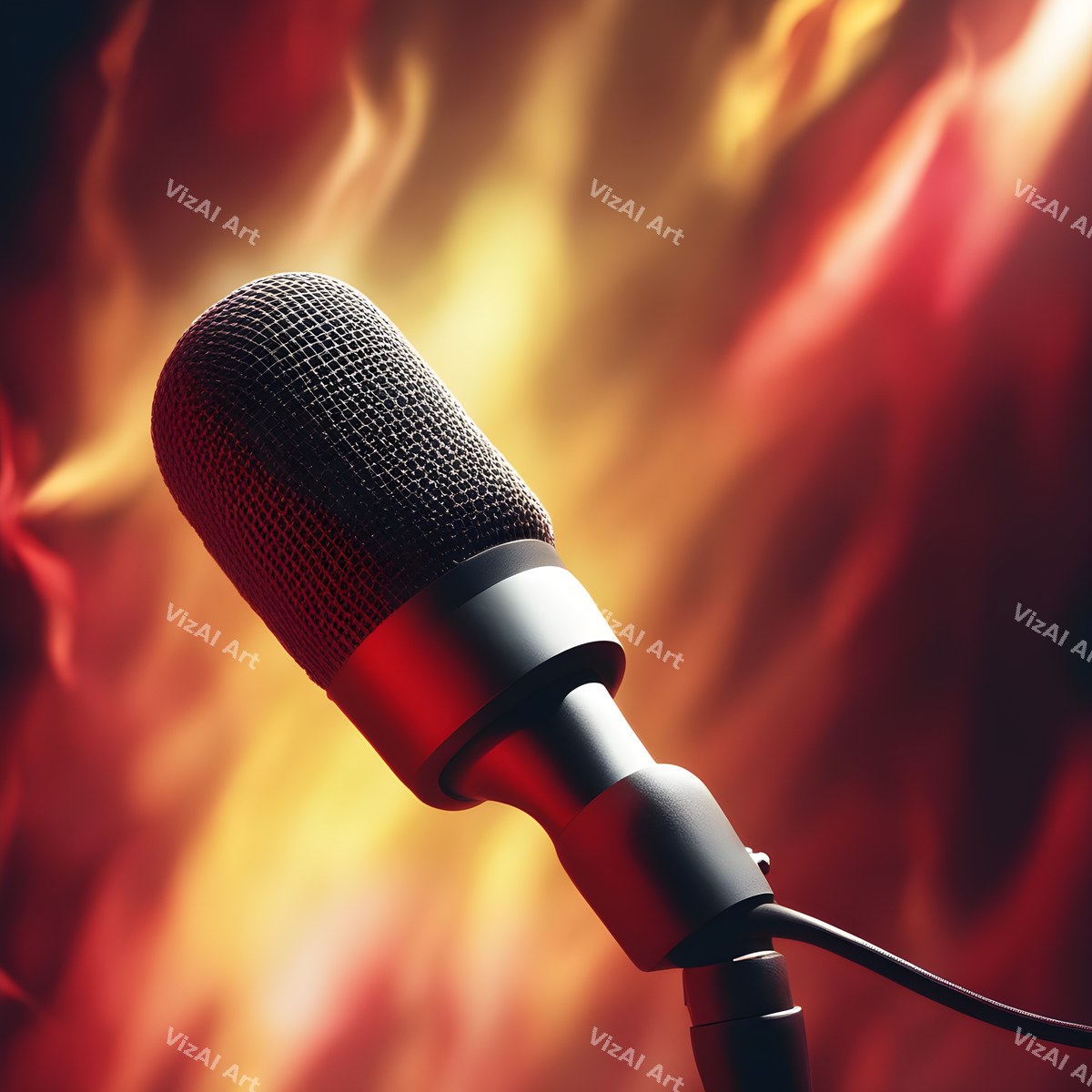 Misty Forest Microphone Art — print 9
