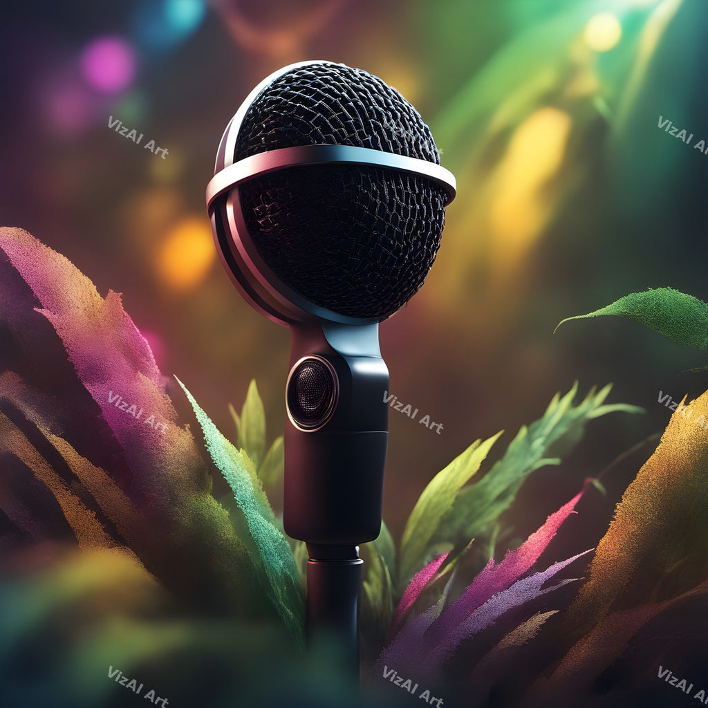 Misty Forest Microphone Art — print 12