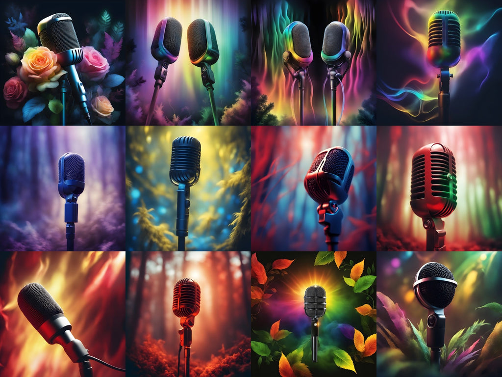 Misty Forest Microphone Art — 12 Printable Prints