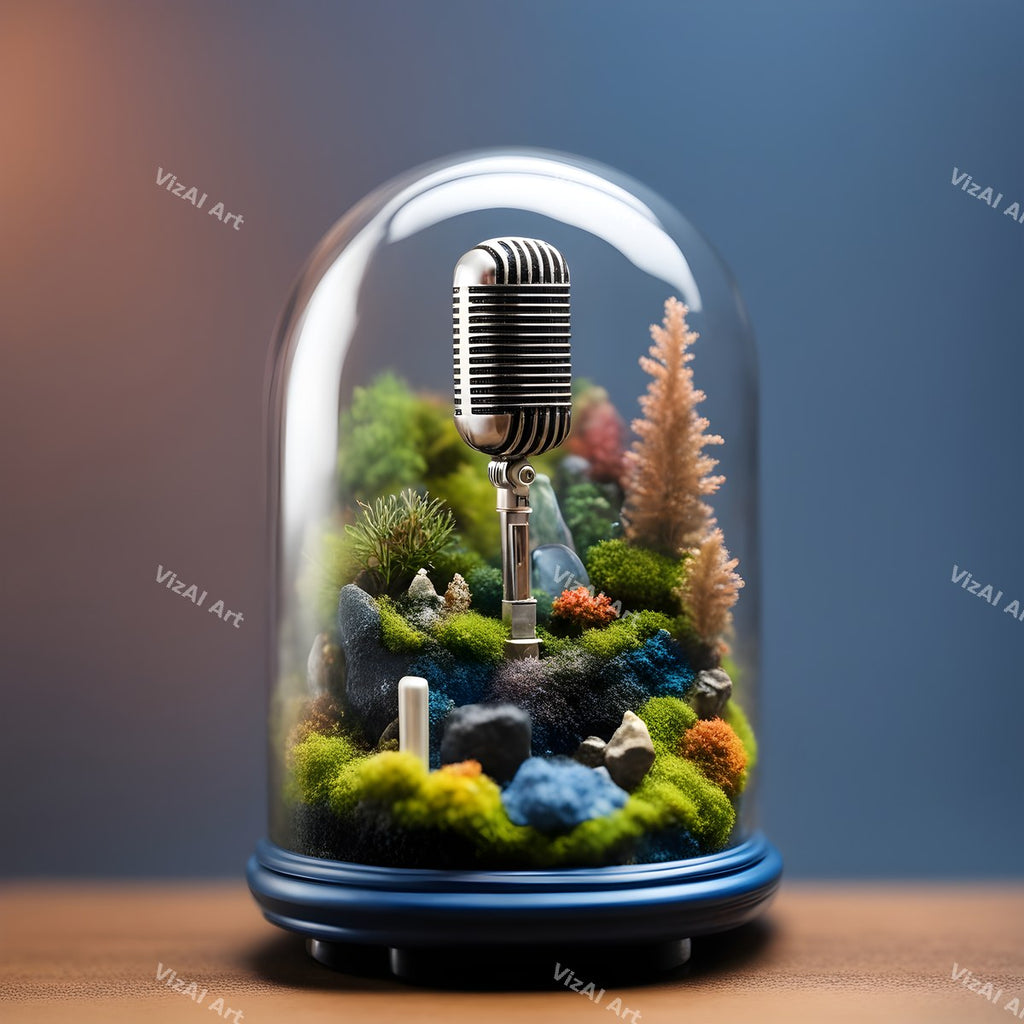 Fantasy Landscape Microphone Art — print 1