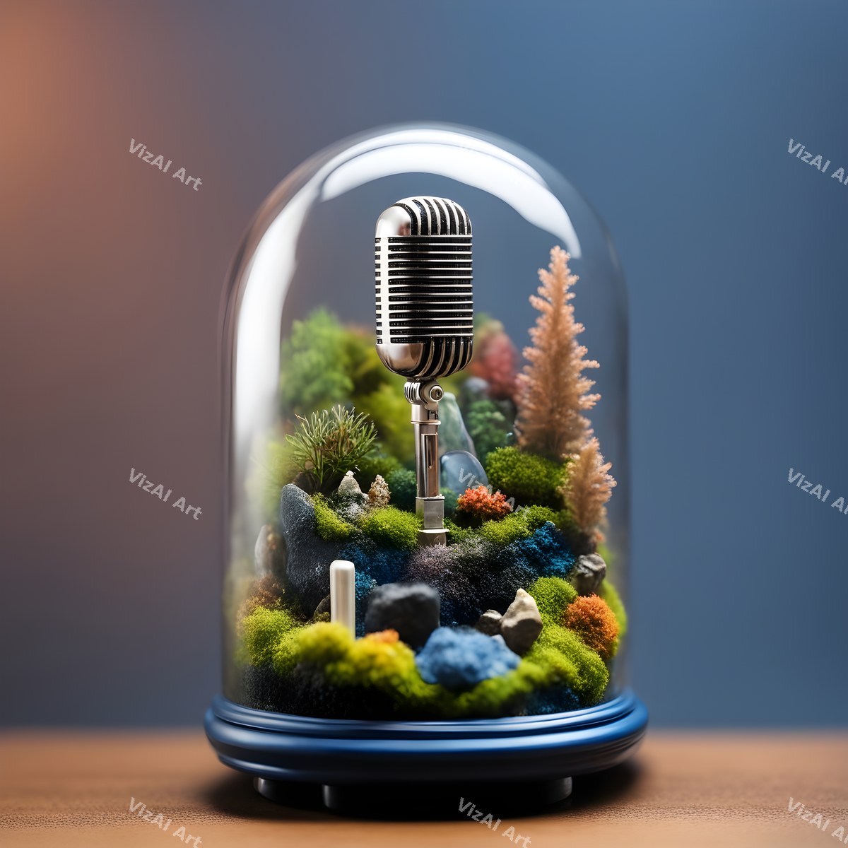 Fantasy Landscape Microphone Art — print 1