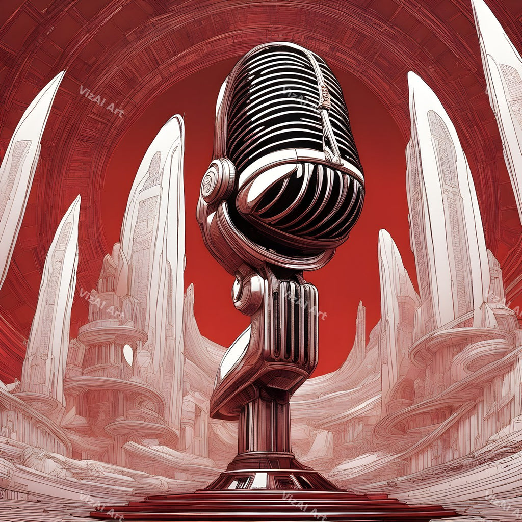 Fantasy Landscape Microphone Art — print 4