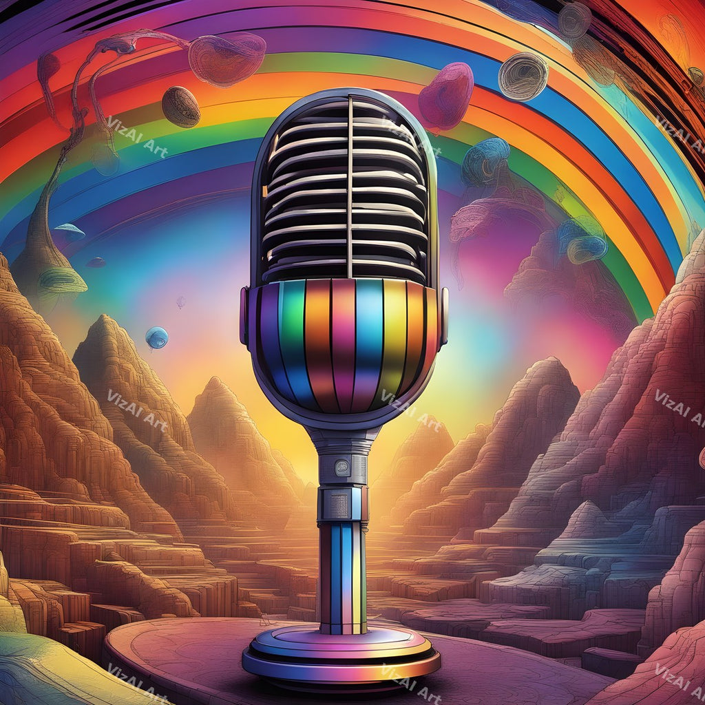 Fantasy Landscape Microphone Art — print 5