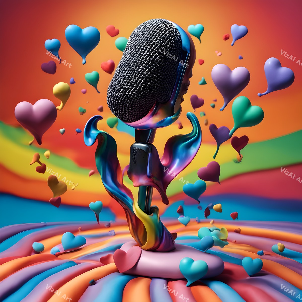 Fantasy Landscape Microphone Art — print 10