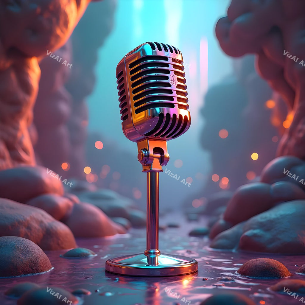 Fantasy Landscape Microphone Art — print 12