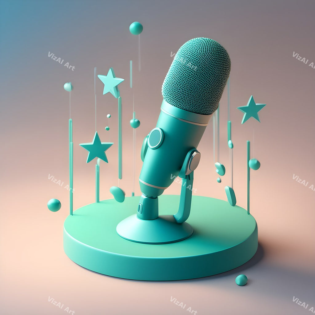 Pastel Butterflies & Frost Microphone Art — print 5