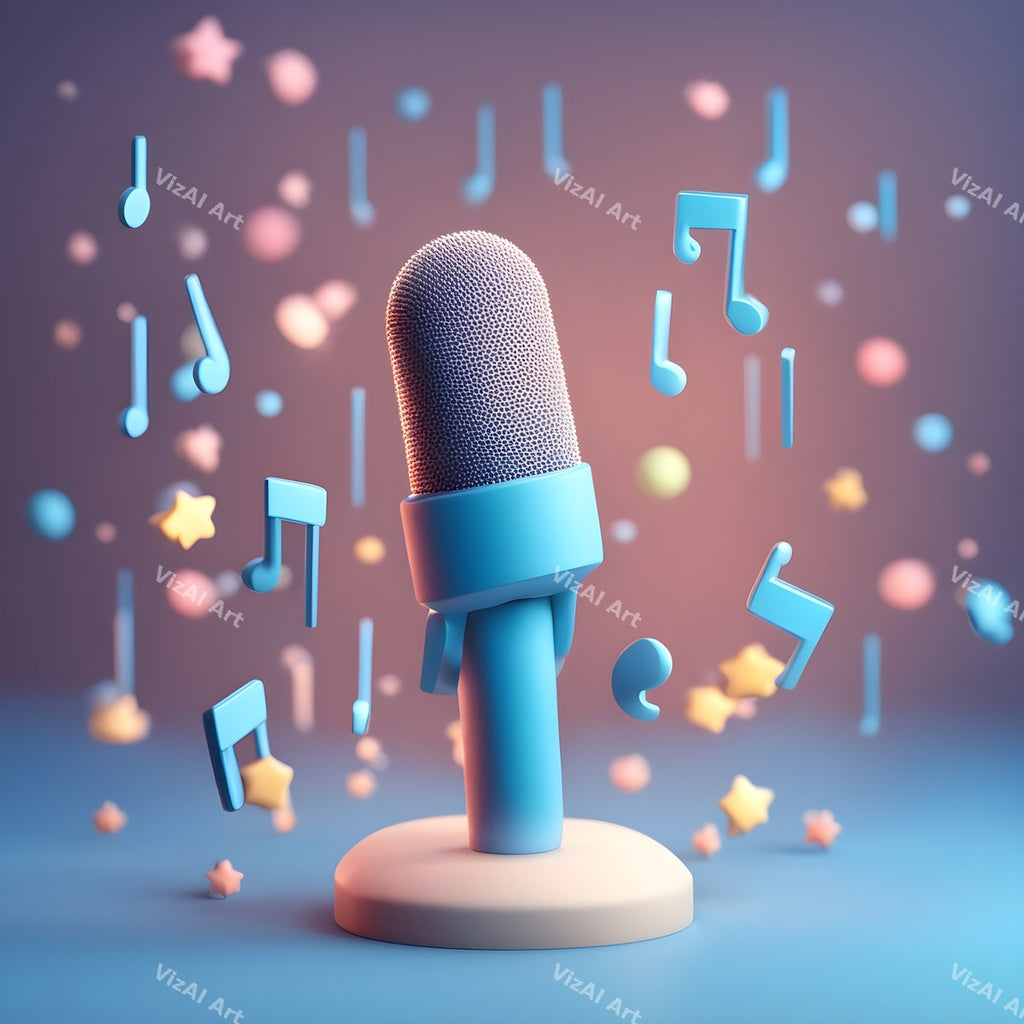 Pastel Butterflies & Frost Microphone Art — print 6