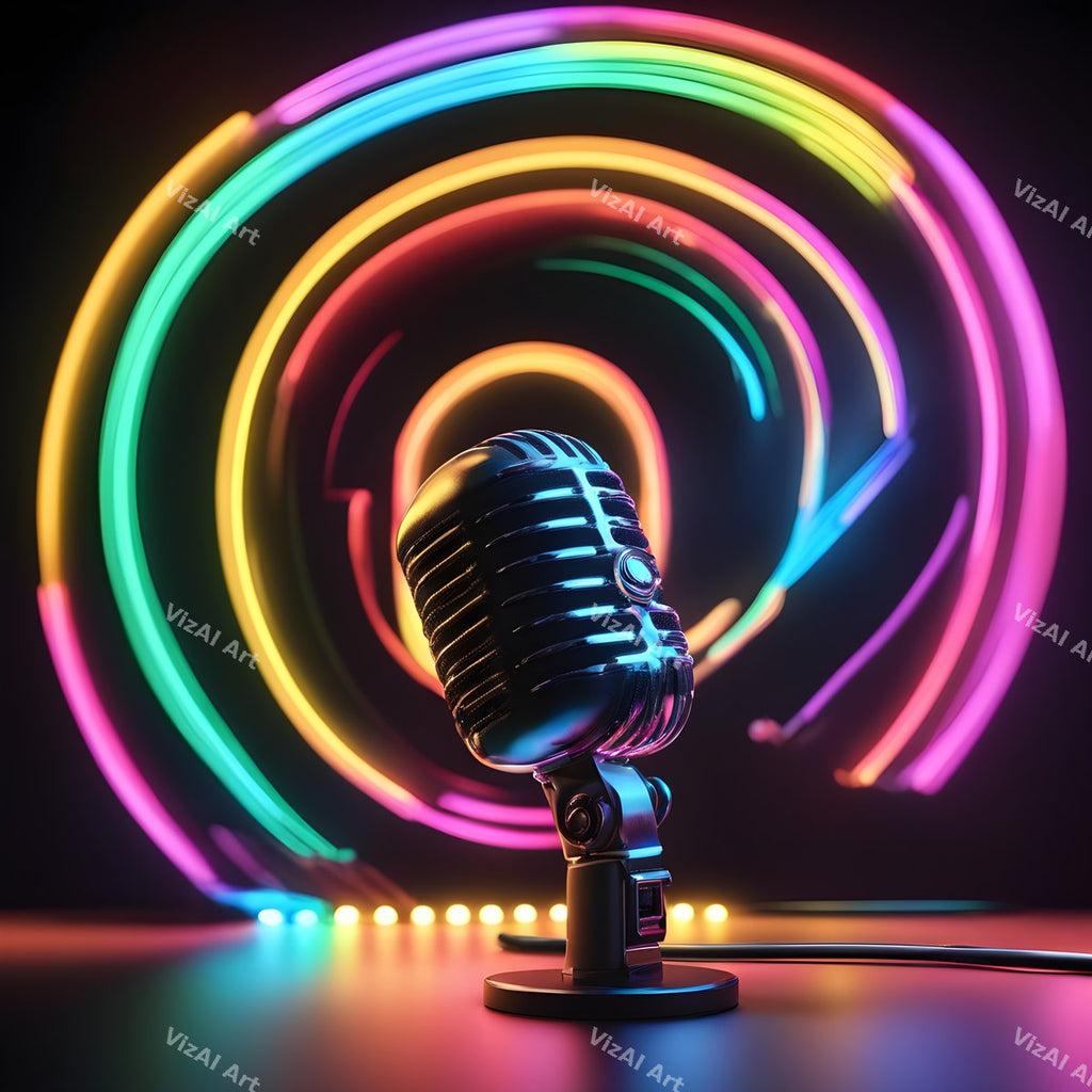 Light Trails & Starlight Microphone Art — print 1