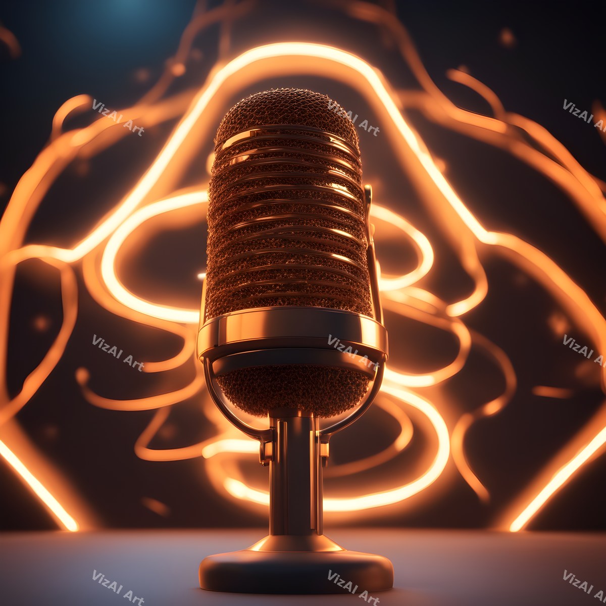 Light Trails & Starlight Microphone Art — print 2