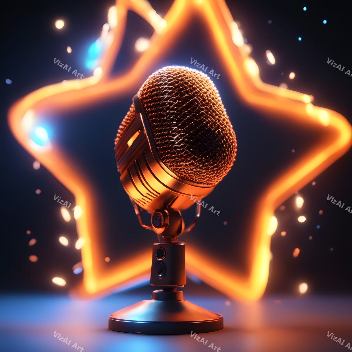 Light Trails & Starlight Microphone Art — print 3