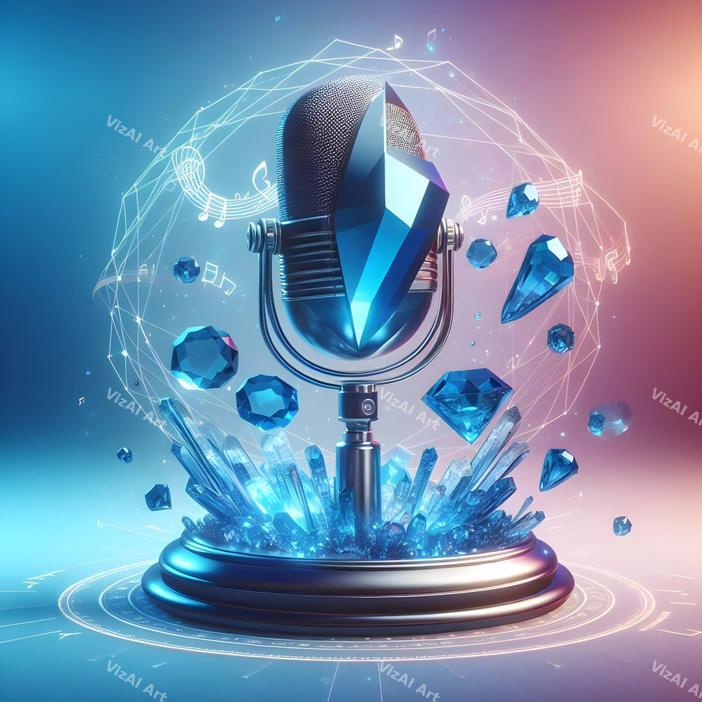 Crystal & Gemstone Microphone Art — print 4