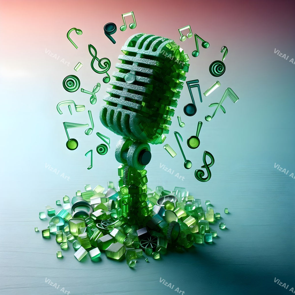 Crystal & Gemstone Microphone Art — print 5