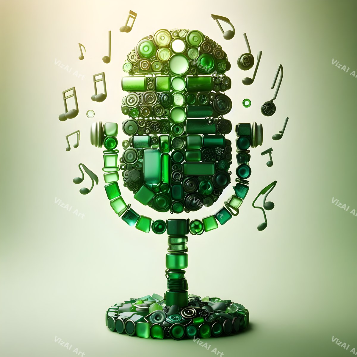 Crystal & Gemstone Microphone Art — print 6