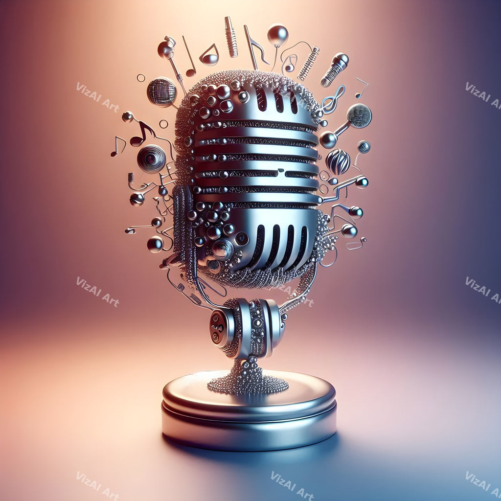 Crystal & Gemstone Microphone Art — print 7
