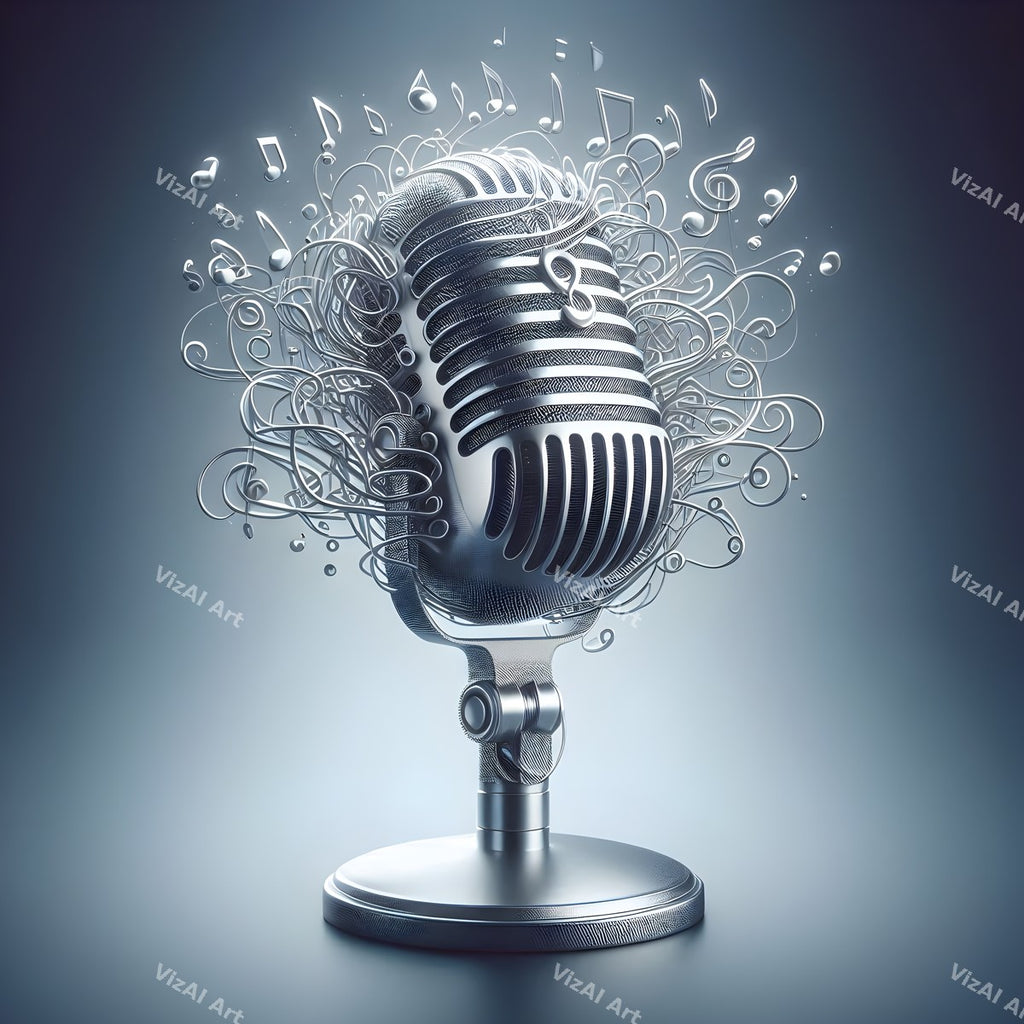 Crystal & Gemstone Microphone Art — print 8