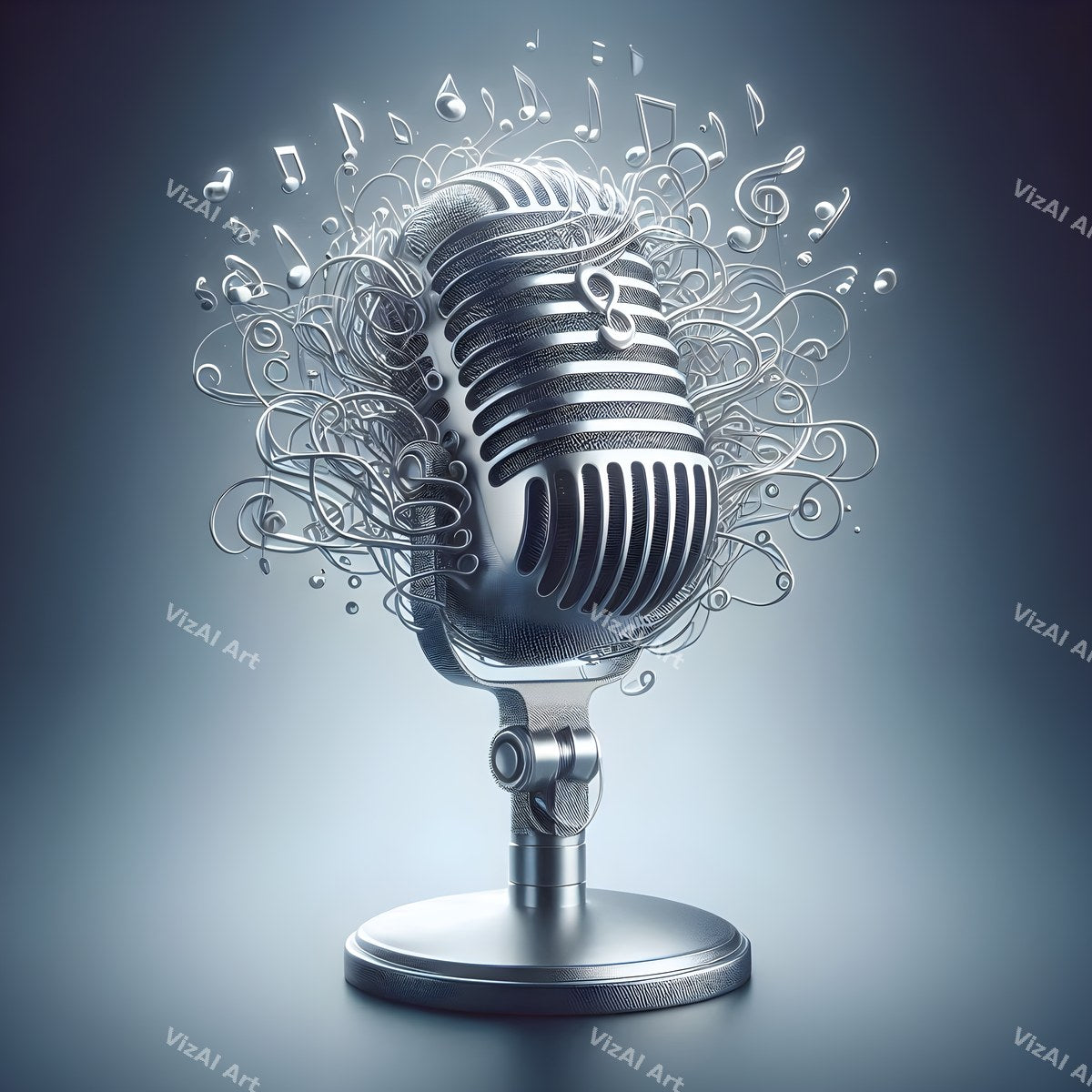 Crystal & Gemstone Microphone Art — print 8