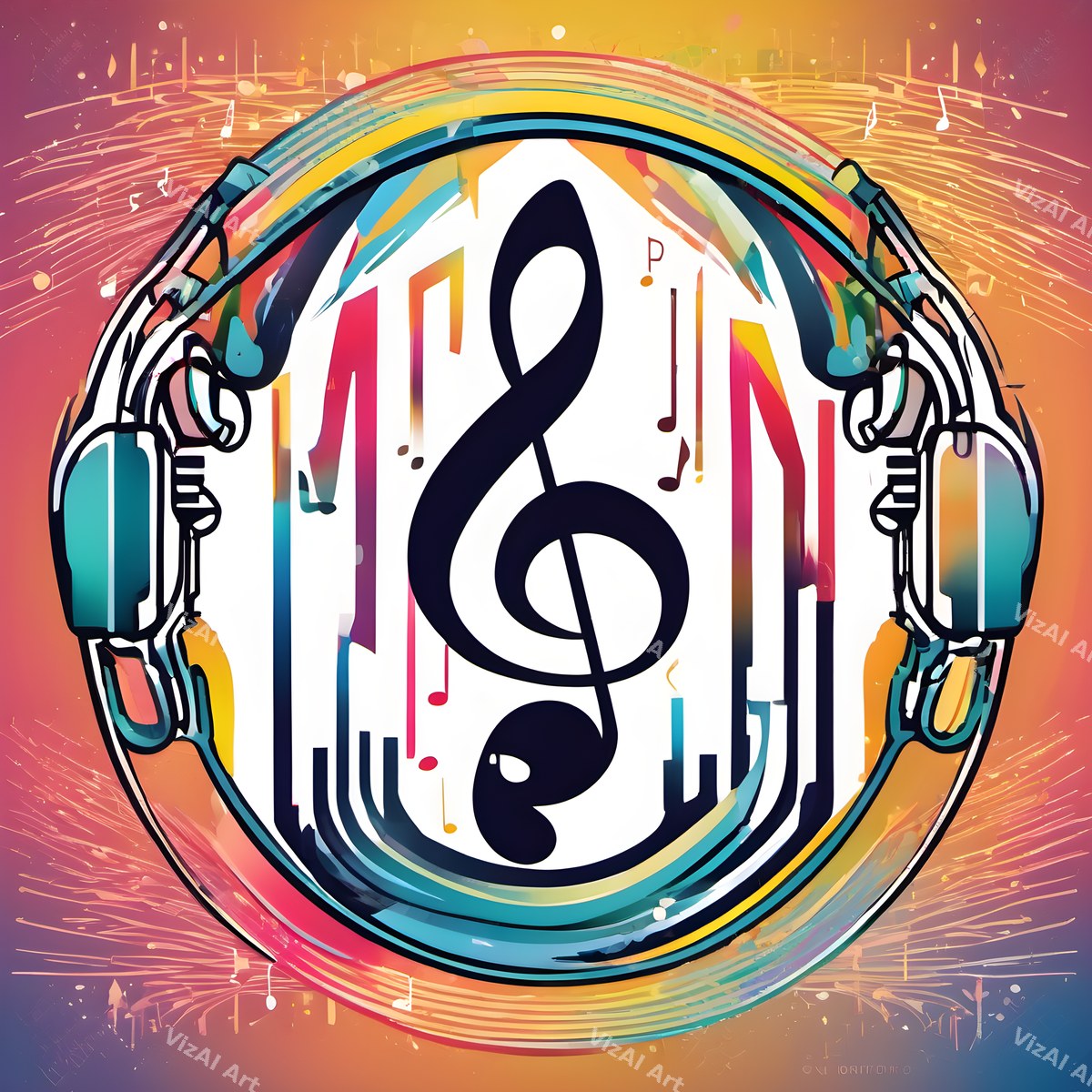 Treble Clef Pop Art — print 1