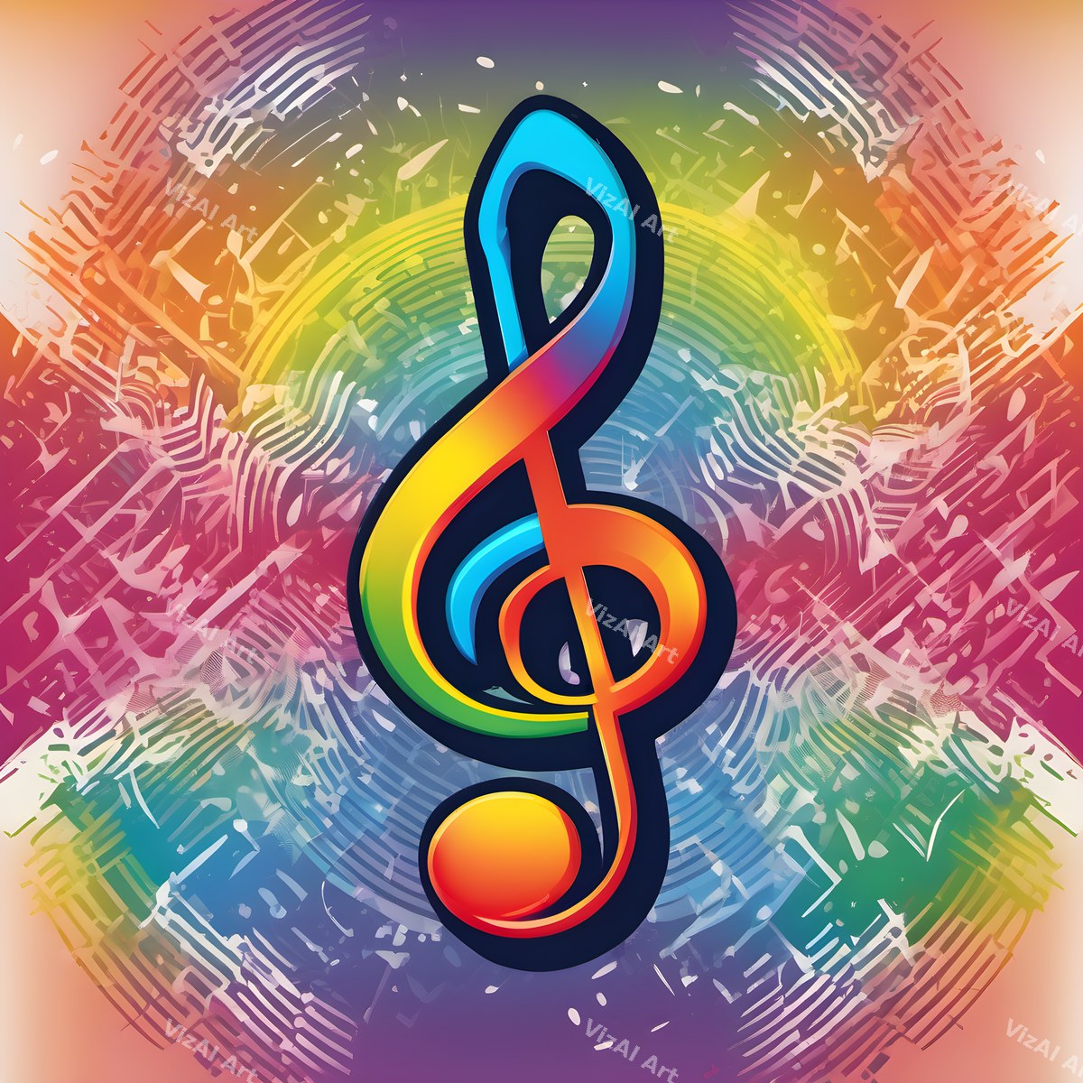 Treble Clef Pop Art — print 2