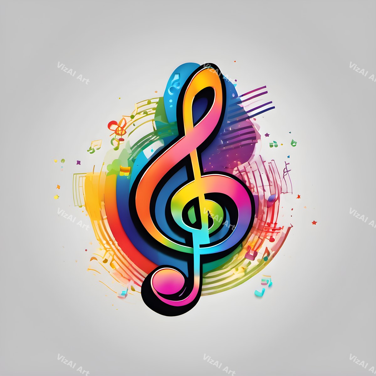 Treble Clef Pop Art — print 4