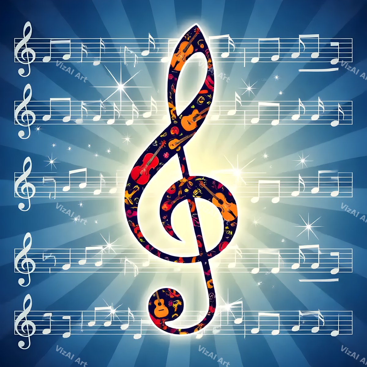 Treble Clef Pop Art — print 9